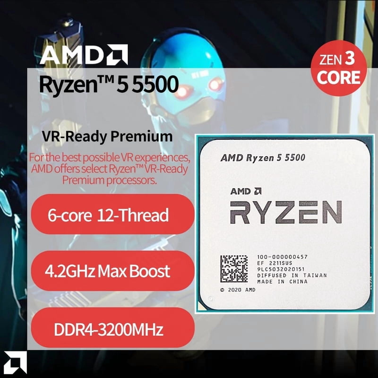 CPU AMD Ryzen5 5500 Amazon.com: AMD Ryzen 5 5500 6-Core, 12-Thread Unlocked