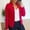 Red, variant on Women's Elegant Single Breasted Turn down Collar Coat with Pockets Business Suit Jacket for Women Slim Fit Blazer Jackets
