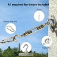 thumbnail image 3 of Sun Shade Sail Hardware Kit, 40 Pieces Heavy Duty Stainless Steel Awning Attachment Set for Rectangle and Square Sunshade Sail for Garden Lawn Outdoor, M5, 3 of 5