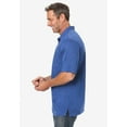 thumbnail image 4 of KingSize Men's Big & Tall Shrink-Less Lightweight Polo T-Shirt - 8XL, Heather Charcoal, 4 of 6