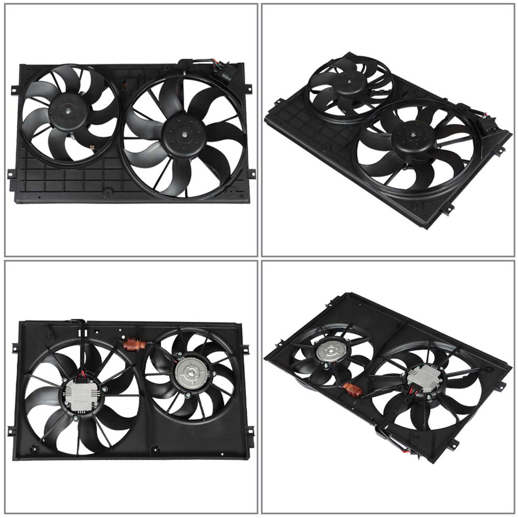 Car Radiator Cooling Fan Assembly Replacement for 2005-2013 Jetta 2010-2013 Golf 2012-2013 Passat 620-805 1K0959455ET, 1K0959455FR, VW3120100 621490