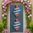 thumbnail image 5 of Decorative Design Happy Father's Day Banner Polyester Material Tie Decoration Blue Ribbon for Family Celebration Indoor Decoration Event Decoration, 5 of 8