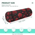 thumbnail image 3 of Cylindrical Pillow Decorative Neck Roll Pillow with Removable Washable Cover Roll Pillow for Knee Leg Neck Red Roses and Hearts Pattern, 3 of 7