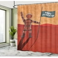 thumbnail image 5 of Ambesonne Orange Shower Curtain, Mars Colonization Space, 69"Wx84"L, Orange Red, 5 of 5