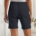 thumbnail image 3 of Cmfcve Womens 7 Inch Inseam Bermuda Shorts Mid Rise Stretch Pull On Summer Shorts with Pockets, 3 of 8