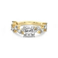 thumbnail image 4 of IGI Certified 2 Carat Cushion Shape Lab Grown Diamond Engagement Ring | 14K Yellow Gold | Hester Petite Side Stone Diamond Ring | FG-VS1-VS2 Quality Friendly Diamonds, 4 of 6