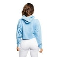 thumbnail image 3 of G-Style USA Women's Long Sleeved Crop Top Hoodie LH13118 - Mineral Blue - 2X-Large, 3 of 8