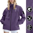 thumbnail image 2 of Women's Hooded Rain Jacket Fashionable Men Water Proof Breathable Thin Bicycle Travel Cycling with Hood Outdoor Waterproof Windbreaker Purple S-2XL, 2 of 8