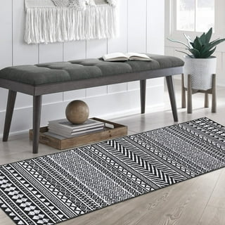 AYOHA Runner Rug 4' x 10' Indoor/Outdoor Carpet Runners, Hallway Kitchen  Entryway Bedroom Area Rugs with Natural Non-Slip Rubber Backing, Garage  mat