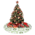 thumbnail image 4 of XMXY Halloween Christmas Tree Skirt, Green Floral Patchwork Plaid Holiday Party Indoor Decorations Ornaments, 36" Inch, 4 of 9
