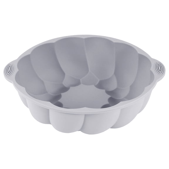 ZZYuan Molde Para Gelatina Grande, Shaped Silicone Cake Mold Non-Stick Baking Pan for Birthday Cheesecake Bread DIY, 10x3.5 Inch Gray