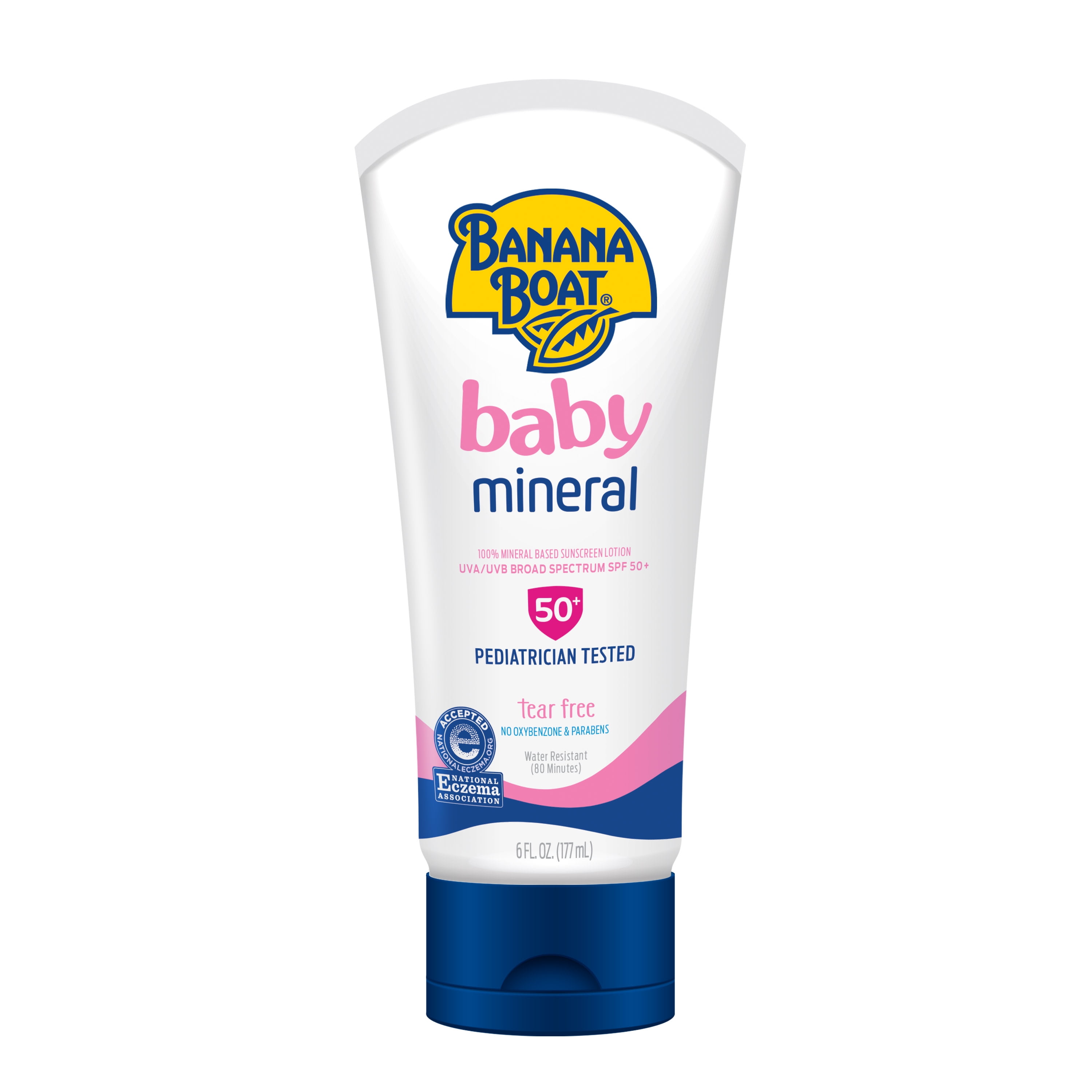 Banana Boat Baby 100% Mineral Sunscreen Lotion SPF 50+, 6 oz