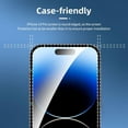 thumbnail image 3 of Afflux 3-Pack iPhone 14 Pro Glass Screen Protector, Real Tempered Glass, 100% Clear, Shatterproof, Rounder Edges, In Hard Retail Box [Designed for iPhone 14 Pro], 3 of 5