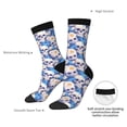 thumbnail image 4 of Vsdgher white Skull blue daisy Crew Socks for Men & Women, Breathable Casual Athletic Ankle Socks, 4 of 6