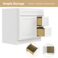 thumbnail image 5 of Vanity Art VA4036-2RW 36 in. Vanity Cabinet with Knockdown, White, 5 of 11