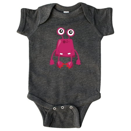 

Inktastic Cute Monster Smiling Monster Pink Monster Gift Baby Boy or Baby Girl Bodysuit