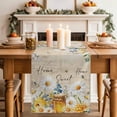 thumbnail image 2 of Table Runner 48 Inches Long for Kitchen Dining, White Daisy Dresser Scarf Farmhouse, Dining Table Decorations for Wedding/Parties, Spring Floral Bees Elegant Pastoral Botanical 13 x 48 In, 2 of 8