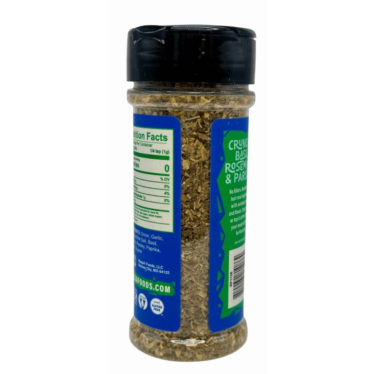 Riega Herb Crunch Shaker with Large-Cut Basil, Rosemary, and