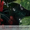 thumbnail image 3 of Tropical Plants Waterproof Printed Shower Curtain Set with Hooks - Decorative Bathroom Decoration, 3 of 6