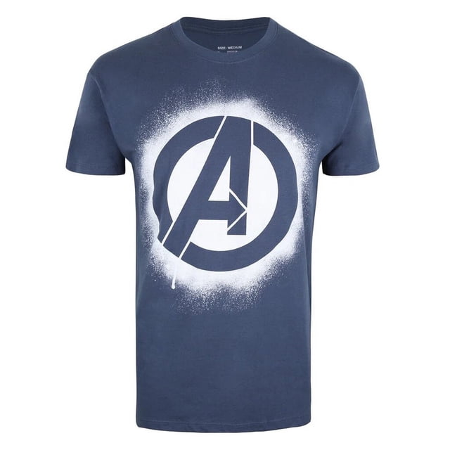 Avengers - Camiseta Plantilla de Apariencia Denim para Hombre (Vaquero)