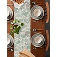 thumbnail image 2 of nqOlkjepod Green Spring Floral Table Runner 72 Inches Long Farmhouse Dress Scarves, Summer Botanical Vintage Farmhouse Dining Tablerunner for Coffee Table/Kitchen Island/Party Décor, 18" x 72", 2 of 8
