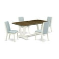 thumbnail image 6 of East West Furniture V-Style 5-piece Wood Kitchen Set in Jacobean Brown, 6 of 10