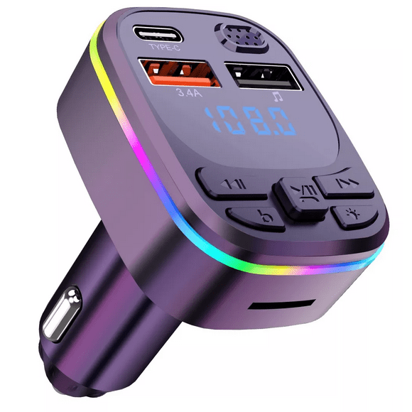 Transmisor Receptor Bluetooth Fm Mp3 Cargador C11 2 Usb