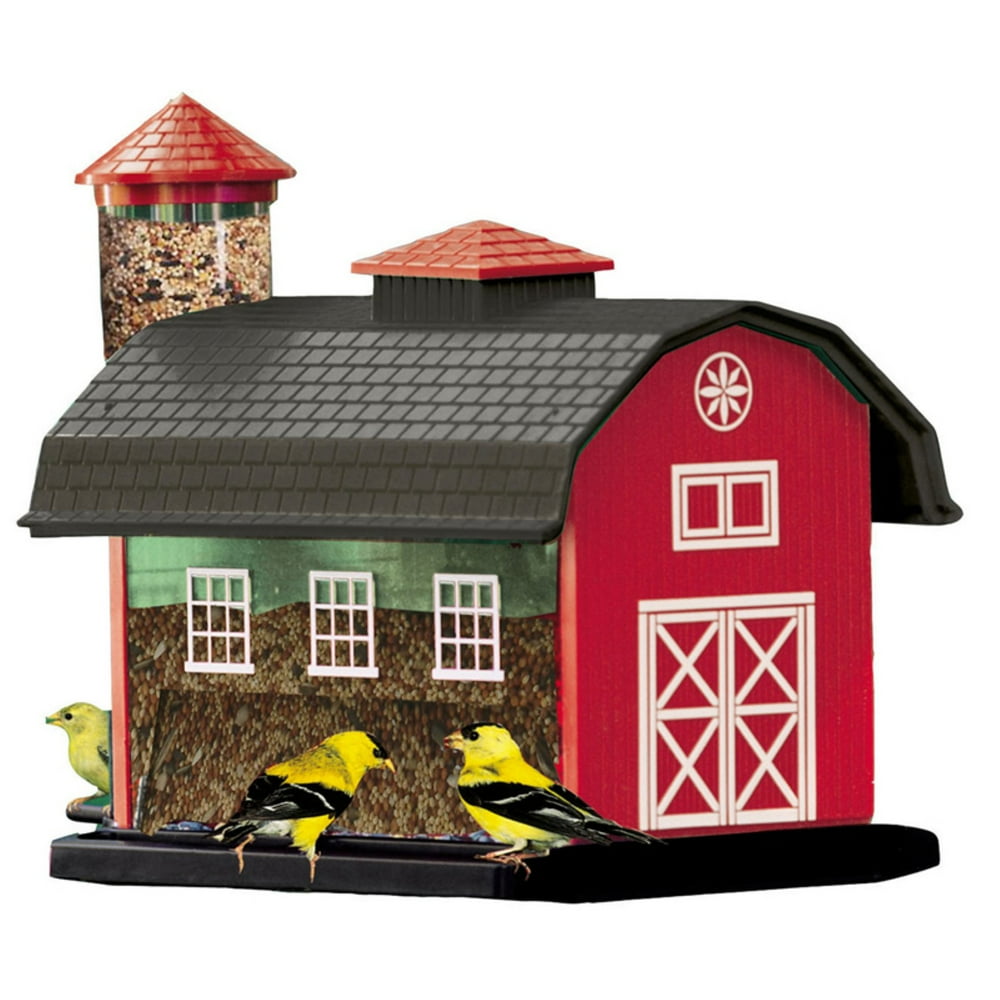 Audubon 6290 7 Lb Capacity Red Barn Combination Bird Feeder Walmart