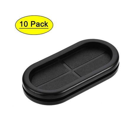 

Uxcell Rubber Grommet Oval Double-Sided Mount Size 85 x 38 mm for Wire Protection 10 Pack