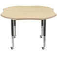 thumbnail image 5 of ECR4Kids 48in Clover Everyday T-Mold Adjustable Activity Table Maple/Maple/Black - Super Leg, 5 of 8
