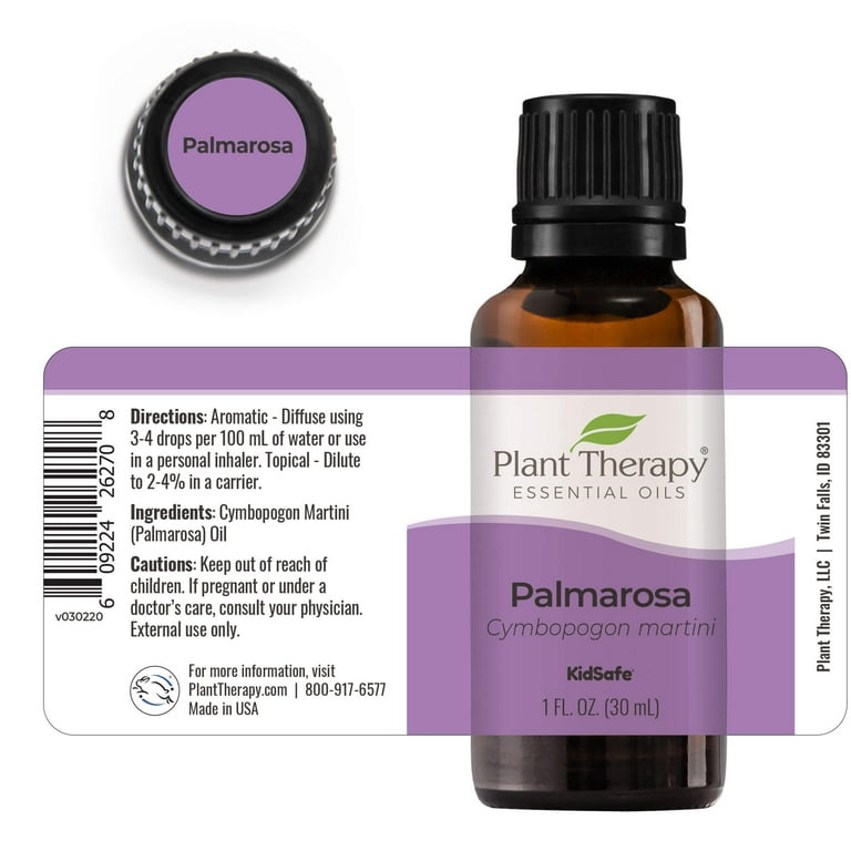 Plant Therapy Palmarosa Essential Oil, 100% Pure, Undiluted, Natural  Aromatherapy, Therapeutic Grade