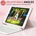 thumbnail image 3 of SZPSGC Keyboard Case for ipad 10.2" 9th/8th/7th Gen,Wireless Magnetic Detachable Keyboard for iPad 9th/8th/7th, with Built-in Pencil Holder, Pink, 3 of 8