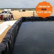 Farm Plastic Supply - Black Plastic Sheeting - 3 mil - (3 x 100) - Black Plastic Tarp, Polyethylene Vapor Barrier Plastic Sheeting, Black Painters Tarp, Roll of Heavy Duty Plastic