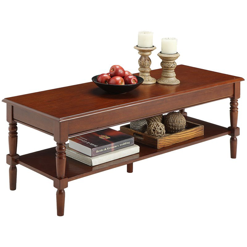 Convenience Concepts French Country, Convenience Concepts French Country Coffee Table Dark Walnut Black