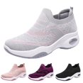 thumbnail image 4 of NIEWTR Sneakers for Women, Casual Mesh Breathable Thick-soled Velcro Shoes Walking Shoes Slip On Sneakers(Pink,8.5), 4 of 7