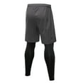 thumbnail image 3 of Men's 2 in 1 Compression Pants Athletic Tight Leggings Base Layer Bottoms for Running Workout Sports Yoga Basketball, 3 of 3