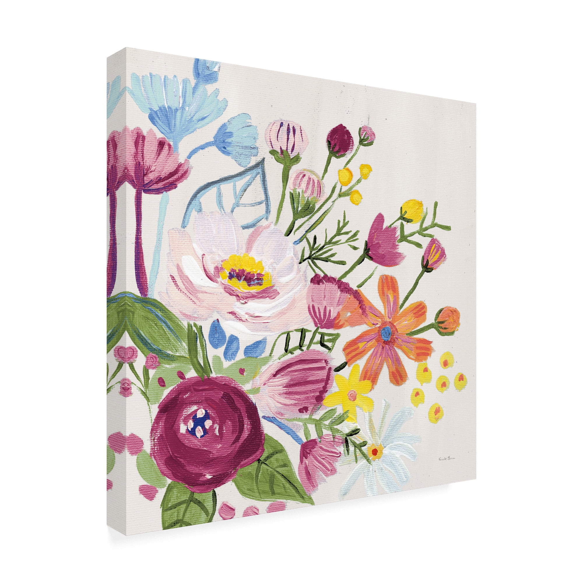 Trademark Fine Art 'Vintage Floral II Pale' Canvas Art by Farida Zaman