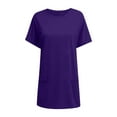 thumbnail image 3 of TYGHBN Women Summer Casual Round Neck Short Sleeve Pocket Print Long Top Womens Shirts Summer Shirt Shirts for Women Women Long Sleeve Tee Shirt Athletic Women Short Sleeve T Shirts for Women T Shirt, 3 of 3