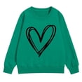 thumbnail image 4 of Heart Print Sweatshirt for Girls Cute Oversized Long Sleeve Sweaters Preppy Crewneck Tween Girls Trendy Clothes, 4 of 7
