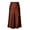 Brown, variant on Women Satin Long Skirt Boho Solid Color Side Split High Waist A-Line for Midi Skirt S-XL
