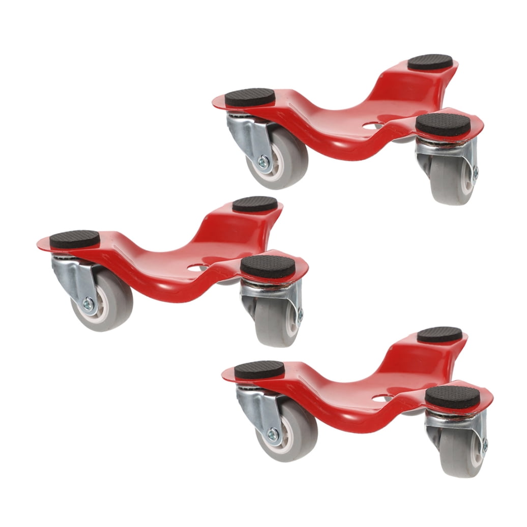 UPOUART 3Pcs Metal Furniture Mover Dollies Red for Moving Furniture At Home