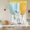 thumbnail image 2 of Tie Up Curtains for Windows Abstract Artwork Orange Yellow Valance Adjustable Balloon Curtain Modern Art Tie Up Shades for Kitchen Living Room Bedroom Privacy Curtain Drape 34x45 Inch, 2 of 9