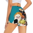 thumbnail image 2 of Uemuo I Love Sushi Pattern Women's Athletic Shorts High Waisted Running Shorts with Liner Pockets Gym Elastic Workout Shorts-Small, 2 of 9