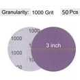 thumbnail image 2 of 50 Pcs 3 Inch Sanding Discs 100 Grit Aluminum Oxide Wet Dry Sandpaper Hook and Loop Sand Paper Purple Sanding Pads for Woodworking, Metal Polishing, Automotive Paint Removal, 2 of 5