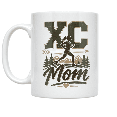 XC Mom Running Pride - Cross Country Enthusiast - 11 oz Ceramic Coffee Mug