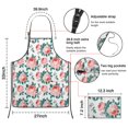 thumbnail image 3 of Pioneer Flower Floral Print Pattern Apron-Garden Aprons for Women with Pockets-Cotton Linen Waterproof Kitchen Cooking Gardening Aprons Adjustable for Kitchen,Cooking,BBQ and Salon 33x27 Inch, 3 of 7