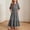 Gray, variant on Girls Short Sleeve Smocked Summer Ruffle Dresses with 2 Pockets Crew Neck Casual Party Maxi Dress Orange 13-14 Years