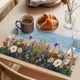 thumbnail image 3 of Flower Placemats Set of 4, White Purple Floral Spring Vine Oil Painting Style Botanical Non-Slip Place Mats Washable Table Mats for Kitchen Dining Table Decorations Indoor/Outdoor, 3 of 9