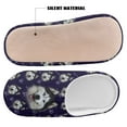 thumbnail image 4 of Uourmeti 3D Husky Paw Print Cold Weather Slippers Warm Cozy Plush Fuzzy Anti-skid Comfort Sole Lightweight Easy On Winter Travel Slippers, 4 of 7