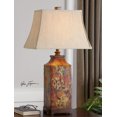 thumbnail image 4 of Lampe de Table Florale en Bois Vieilli, 4 of 4